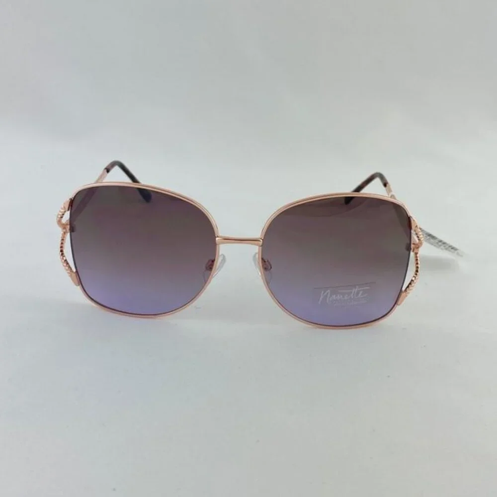 Nanette Sunglasses Rose Gold Purple Tortoise